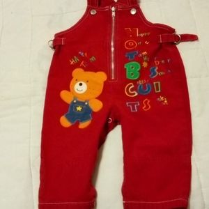 Infant Boys Miki House Happy Team Overalls.